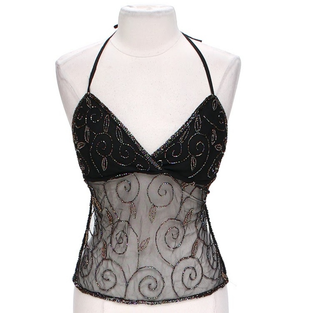 Body Central Backless Halter Blouse